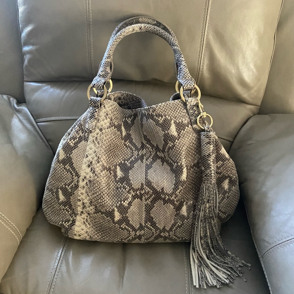 Gili Roma Tote Snakeskin with Tassel